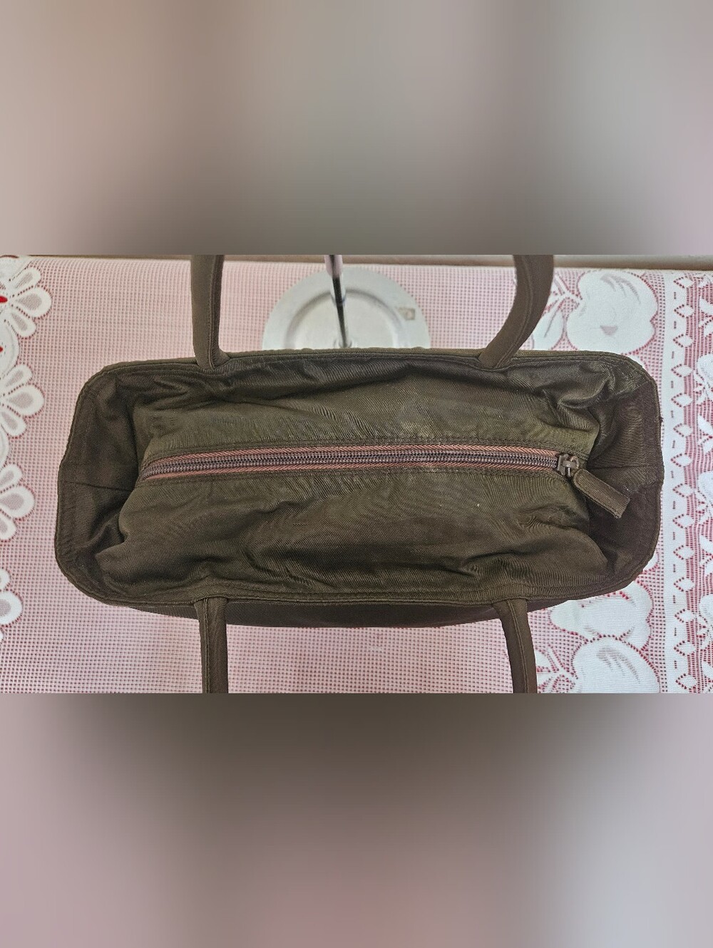 Prada Nylon Green Handbag Vintage Satchel Authentic - Picture 15 of 16